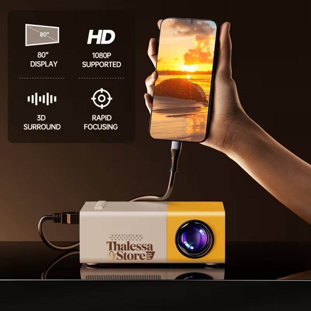 MINI PROYECTOR CINEMAX LED PORTATIL - PANTALLA GIGANTE EN CASA