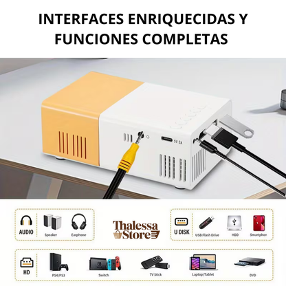 MINI PROYECTOR CINEMAX LED PORTATIL - PANTALLA GIGANTE EN CASA